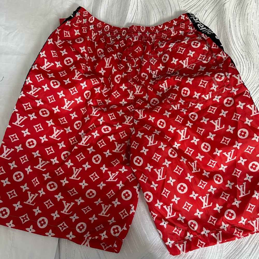 Red Designer Patterned Shorts trunks 
Swim suit